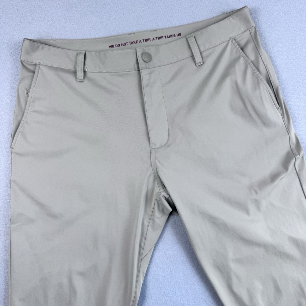 Rhone Commuter Pant Men 33x30 Classic Fit Tan Golf Chino Athletic Khaki